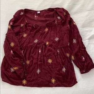 Long sleeve boho Blouse